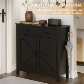 Kitchen Storage Cabinet, Modern Farmhouse Buffet Cabinet With Storage, Coffee Bar With 2 Drawers And 2 Doors, Floor Sideboard Buffet For Living R