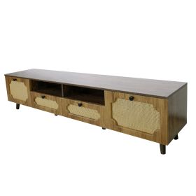 TV Station, TV Room, Entertainment Center, Can Accommodate 65 Inch TV, UV Open Drawers, Solid Wood Legs, Can Be Placed In Living Room, Bedroom, T