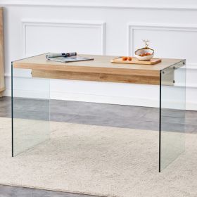 The Top Of The Coffee Table Is Made Of Medium Density Fiberboard And Wooden Stickers, With Transparent Tempered Glass On Both Sides. The Design I