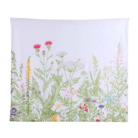 Green Grass Flowers Wall Backdrop Hanging Tapestry Home Stay Decor Tapestry Bedside Decor Backdrop Wall Art Tapestry,59x51 inch