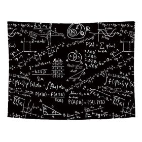 Black Mathematical Formula Wall Hanging Backdrop Tapestry Living Room Decor Tapestry Bedside Decor Backdrop Wall Art Tapestry,59x51 inch