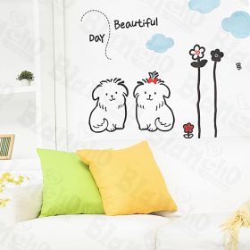 Leisure Dogs - Large Wall Decals Stickers Appliques Home Decor