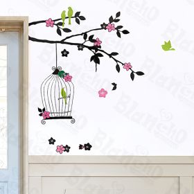 Green Birds - Large Wall Decals Stickers Appliques Home Decor