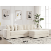 [NEW ARRIVED] [VIDEO PROVIDED] Oversized Two-Piece Couches, L Shaped Sofa, Corduroy, Right Chaise Daybed,with Armrests,Eight Throw Pillows,Corner Sofa