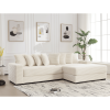 [NEW ARRIVED] [VIDEO PROVIDED] Oversized Two-Piece Couches, L Shaped Sofa, Corduroy, Right Chaise Daybed,with Armrests,Eight Throw Pillows,Corner Sofa