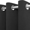 Blackout Curtains for Bedroom Pack of 2 Window Hanging Panels 63 inch Long Blind Off Grommet Curtains Thick Black Out Window Screen No Light Drapes 52