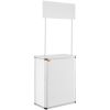 VEVOR Promotion Counter Table, Portable Tradeshow Podium Table, 30.91" x 14.96" x 71.46", Display Exhibition Counter Stand Booth Fair with Wall