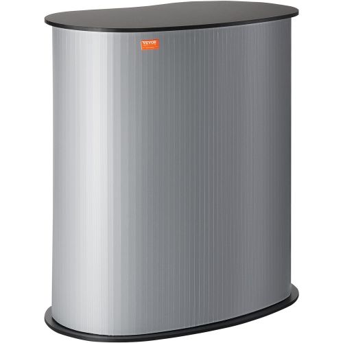 VEVOR Portable Tradeshow Podium Table, 35.43" x 19.29" x 37.01", Display Exhibition Counter Stand Booth Fair with Wall