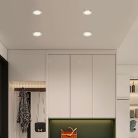 12-Pack 4.7 Inch Ultra-Thin LED Recessed Ceiling Light with Junction Box, 2700K-5000K Dimmable Color Changing Downlight, 9W 810LM, Easy Install