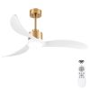 52" Ceiling Fans with Lights and Remote Control, Outdoor Ceiling Fan with Lights High CFM Quiet 3 Blade Wood Walnut Ceiling Fan