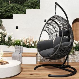 New Comming Outdoor Indoor PE wicker Swing Egg Chair Gray Color