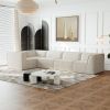 106*106" Chenille Modular L Shaped Sectional Sofa,Luxury Floor Couch Set,Upholstered Indoor Furniture,Foam-Filled Compressed Sofa for Living Room