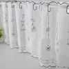 Gift - Translucent Short Kitchen Curtain Window Curtain Cafe Tier Curtain Gauze