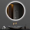32'' LED Round LED Bathroom Mirror with Lights-Wall Mount Vanity, Anti-Fog, 3 Color Temperature Adjustable & Dimmable Light