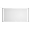 55 x 30 Inch LED Bathroom Mirror with Front and Backlight, Wall Mounted Vanity Mirror with Aluminum Frame, Anti-Fog, Memory, 3 Colors