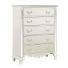 Glamorous Champagne Finish Chest of 5 Drawers Textural Panels Traditional Luxury Bedroom Furniture 1pc