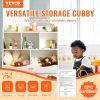 VEVOR Wood Kid Storage Cubby, Toy Storage Organizer with Bookshelf, 5-Cubby Wood Toy Storage Cabinet, Children Book Toy Shelf for Kids Room, Playroom