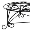 6.25" H Mosaic Cast Metal Black / Gold Plant Stand