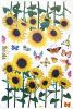 Sunflowers & Butterflies 4 - X-Large Wall Decals Stickers Appliques Home Decor