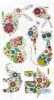 Colorful Figure - Wall Decals Stickers Appliques Home Decor