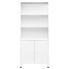 Industrial Bookshelf White 31.5"x12.6"x70.9" Steel