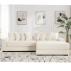 [NEW ARRIVED] [VIDEO PROVIDED] Oversized Two-Piece Couches, L Shaped Sofa, Corduroy, Right Chaise Daybed,with Armrests,Eight Throw Pillows,Corner Sofa