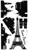 Bonjour Paris - Hemu Wall Decals Stickers Appliques Home Decor 12.6 BY 23.6 Inches