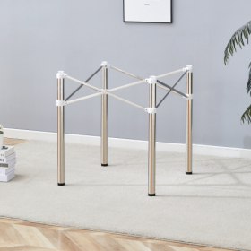 Only Table Leg Simple Silver Stainless Steel Folding Table Frame - Multifunctional, Space-Saving.Folding Table Frame,Silver Stainless Steel Mater (Color: silver)