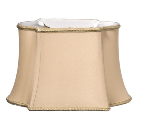 Slant Fancy Oblong Softback Lampshade With Washer Fitter, Vintage Gold (Color: gold)