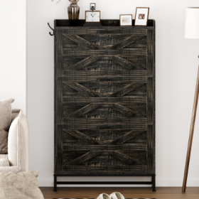 Shoe Cabinet, Entry Home Shoe Cabinet, Entrance Balcony Storage Cabinet, Large Capacity Shoe Rack, Grey (Option: Gray)