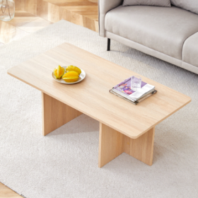 A Modern And Practical White Coffee Table. The Coffee Table Is Made Of Medium Density Fiberboard Material, Suitable For Living Room, Bedroom, And (Option: Wood)