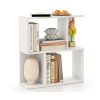 Living Room Bookshelf with Display Shelf for Small Space