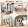 Living Room Bookshelf with Display Shelf for Small Space