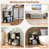 Living Room Bookshelf with Display Shelf for Small Space