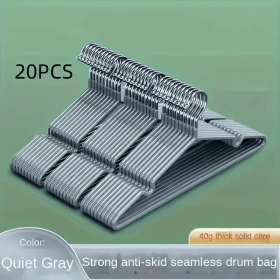 Clothes Hangers With Non-slip Design, Sturdy Heavy Duty Coat Durable Hangers For Coats (Option: Gray20pcs)