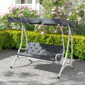 Outdoor Bench Cushion Tufted 3-Seater For Swing Chair Patio Sofa Dark Gray (Option: Gray)