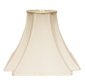 Slant V-Corner Square Softback Lampshade With Washer Fitter, Egg (Color: White)